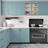 WESTICK Blue Wallpaper Self Adhesive Kitchen Cabinet Wallpaper Peel and Stick Blue Contact Paper for Cabinets and Drawers Teal Contact Paper for C...
